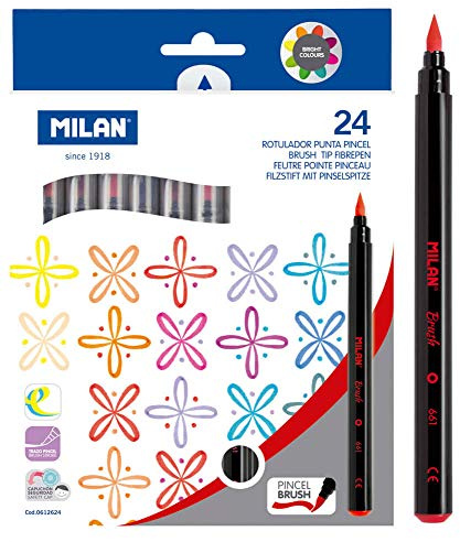 MILAN Caja 24 Rotadores Punta Pincel