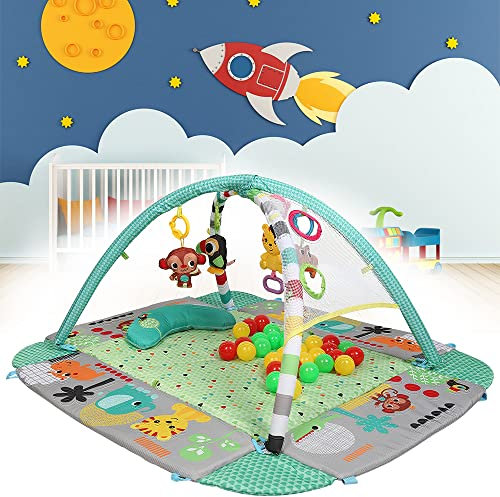 Gimnasio Bebé,Manta Juegos Bebe, Manta Actividades Bebé,Alfombra Sensorial para Bebés, Regalos para Niños y Niñas de 1 a 6-12-24 Meses