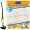 KEEPOW Paquete de 4 almohadillas de mopa de vapor para limpiador de vapor H2O HD, paño de microfibra, almohadillas reutilizables de repuesto para mopa de vapor H20 HD