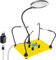 Magnetische helfende Hand, lötende Dritte Hände mit 3X LED Lupenlampe, 4 PCB Säulen Leiterplattenhaltermit mit Flexible Metallarme Elektronisches Reparaturwerkzeug