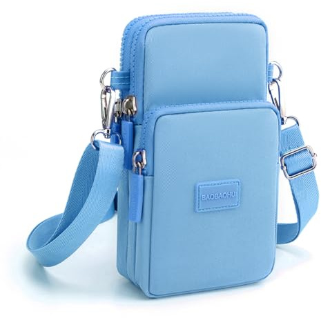 Small Crossbody Bags for Women, Universal Pouch Wallet Cell Phone Purse Lightweight Pockets Handbags Mini Shoulder Bag, 012 Lightblue, L