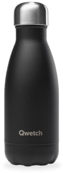 Qwetch - Bottiglia termica nera 260 ml - Borraccia Nomade in acciaio inox - 24 ore freddo e 12 ore caldo - impermeabile, senza BPA e riutilizzabile