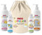 Neo Peques l Neceser Niño l Set de baño incluye: Gel de baño & Champú 400 ml + Loción Hidratante 400 ml + Colonia 200 ml + Aceite para masajes 200 ml