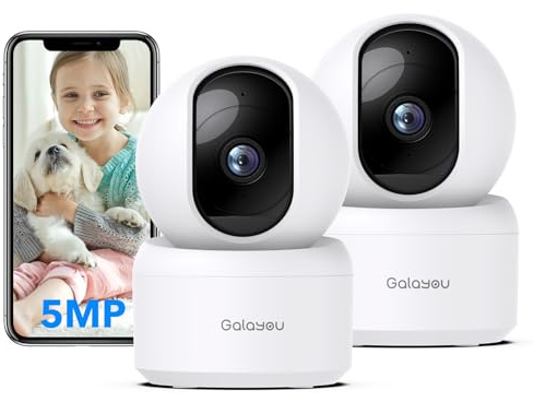 GALAYOU 3 K (5 MP) Babyphone Überwachungskamera WiFi – Überwachungskamera für den Innenbereich für Babys, menschliche Erkennung AI, intelligentes 360°-Tracking mit kontinuierlicher Aufnahme