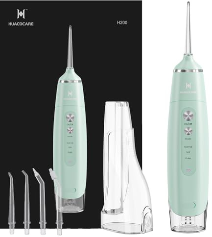 Water Flosser Equipped with Two Water Tanks for Home and Travel,3 Modes Dental Oral Irrigator,Portable,IPX7 Waterproof,Powerful Battery Life, Water Dental Flossers for Teeth (Light Green)