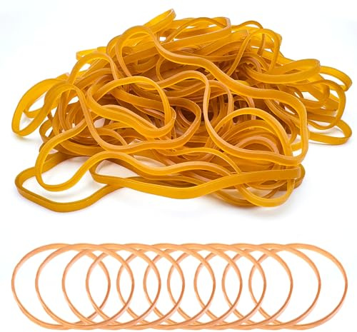 DAZISEN 50 Pcs Large Band - Heavy Duty Rubber Bands Thick Strong Wide High Elasticity for Home School Office Supplies