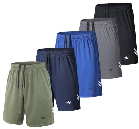 fovdtaa Pantalones deportivos para hombre con bolsillos y cintura elástica, secado rápido, pantalones de correr, M