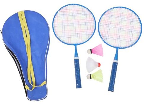 Raquette de Badminton pour Enfants Définition de Raquette de Tennis de Sport extérieur Jouet de Raquette de Tennis avec 3 Nylon Badminton pour Le Stade arrière