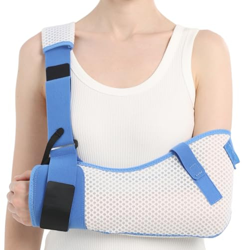 Willcom Cabestrillo Brazo con Correa Cadera y Malla Transpirable - Soporte Hombro Inmovilizador para Dormir, Post-Cirugía, Lesiones Codo y Inestabilidad Aguda (Izquierda, L, 102-130CM)