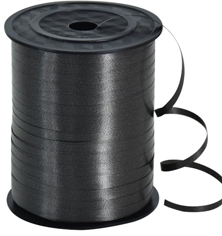 TONIFUL 500 Yards Black Curling Ribbon Balloon String Gift Wrapping Decor | Ribbon for Gift Wrapping Balloons Curling String for Bouquets Crafts Birthday Graduation Christmas New Year Decorations