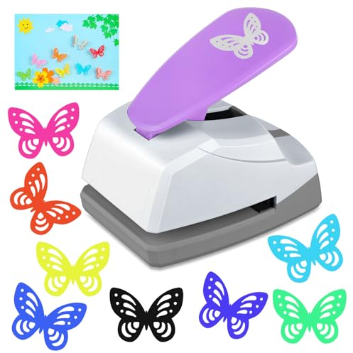 Stanzer Motivstanzer Schmetterling Papierstanzer - SUNOYA Lochstanzer Papier Stanzer Motivstanzer Groß Ausstanzer für Basteln Scrapbooking Fotoalbum Geschenkanhänger