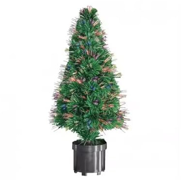Árbol de Fibra óptica de 60 cm en Color Verde, Ideal para decoración, Efectos Luminosos y ambientación Festiva.