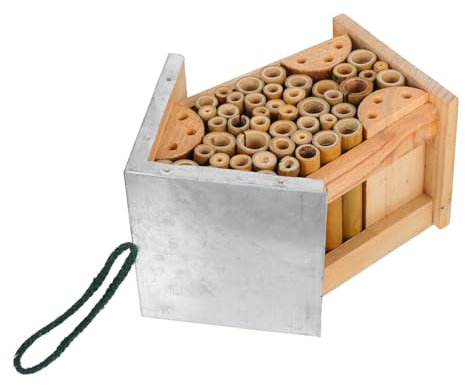 Kisangel Holz Insektenhotel Zum Aufhängen Bienenhaus Für Gartenbedarf Handgefertigtes Schmetterlingshabitat Bestäuberhaus Aus Holz Für Nistplatz