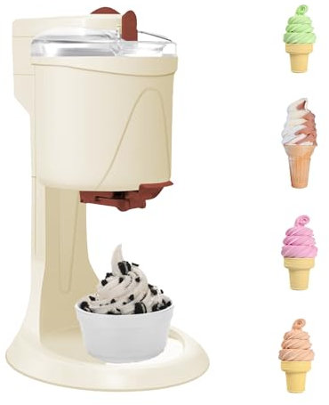 Machine à crème glacée Domestique, Machine à crème glacée Molle de 1 L, Petite Machine à crème glacée Molle Automatique aux Fruits, Doublure en Aluminium, Machine à Cornet de crème glacée