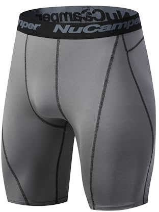 NuCamper Mallas Running Hombre Pantalones Cortos Hombre de Compresión, Pantalones Cortos de Capa Base Secado Rápido Deportivos Transpirables para Entrenamiento, Ciclismo, Yoga, Fitness