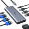 Estación de acoplamiento USB C Dual Monitor 2 HDMI, 9 en 1 para ordenador portátil con dos HDMI+ DP 8K+VGA+4 USB+PD, adaptador multipuerto USB para HP/Thinkpad/Surface