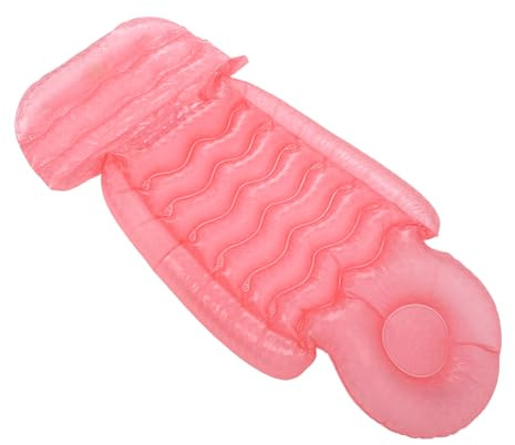 Anneome Cojín Inflable para Baño con Ventosas Almohadilla Ergonómica para Cabeza y Espalda Respaldo para Bañera Asiento Cómodo para SPA y