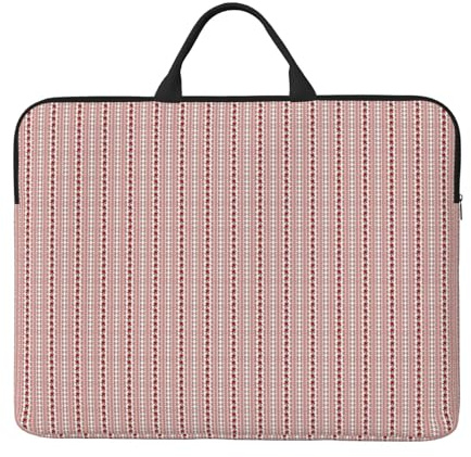 Housse pour ordinateur portable avec imprimé rose et broderie ukrainienne - Légère et imperméable - Pour le travail, les voyages et les déplacements