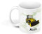 Sunnywall Personalisierte Kinder-Tasse aus Kunststoff mit Namen Riesige Auswahl an Motiven bruchsicher (Bagger 13)