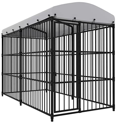 vidaXL Chenil d'Extérieur avec Toit pour Chiens 300x150x210 cm Enclos Niche