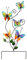 Schmetterling Gartendeko Gartenstecker Schmetterling Metall Handgefertigt Insekt Schmetterling Deko Für Garten Outdoor außen Garten Terrasse und Balkon Deko, 73 X 37 cm (Regenbogen Farbe)