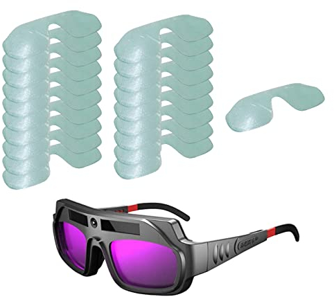 Oshhni Einstellbare Schweißerbrille Anti--Schutz der vor Funken Großansicht schutz Schweißerbrille Schweißermaske für Elektroschweißen , 20 Stück