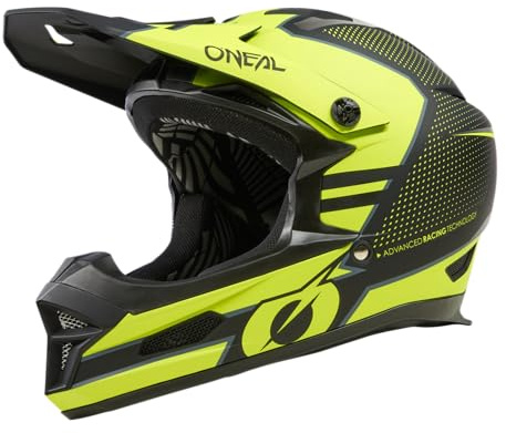 O'NEAL | Mountainbike-Helm | MTB Downhill | Robustes ABS, Ventilationsöffnungen für Luftstrom & Kühlung, ABS Außenschale | Fury Helmet Stage V.23 | Erwachsene | Schwarz Neon-Gelb | Größe XS