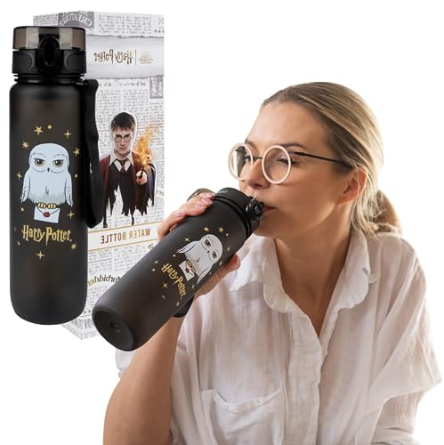 MOMO WAY Wizarding World Harry Potter Drinking Bottle Tritan Water Bottle BPA Free Reusable for School Sports Fitness Gym Easy Closure Gift for Men Women and Children Harry Potter 1000ml