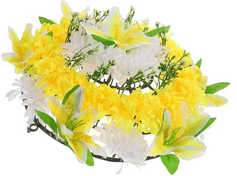 Zerodeko Di San Alternativa Ghirlanda Di Lutto Artificiale Ghirlanda Di Fiori Per Tomba Elegante E Duratura