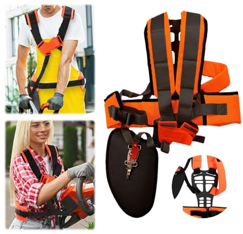 Freischneider Gurt,Schultergurt für Freischneider,Verstellbare-Doppel Schultergurt-Gepolsterter Gürtel Tragegurt,Freischneider Zubehör,Schultergurt für Rasenmäher,Freischneider