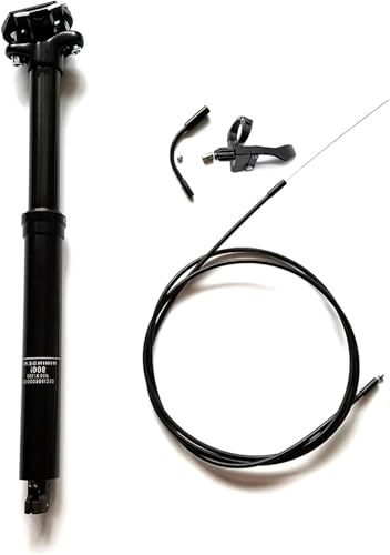 Tige de Selle Télescopique 30,9/31,6mm avec Suspension – Tige de Selle VTT Réglable en Hauteur Hydraulique avec Passage de Câble InterneBlack,30.9 * 345mm