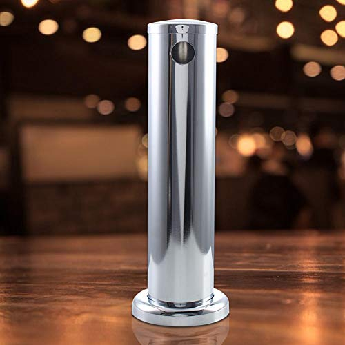 VIFERR Tour de bière Outil de Distributeur de bière de Tour de Kegerator de bière de tirage réglable d'acier Inoxydable de 3 Robinet Unique pour Boissons de fête Distributeur