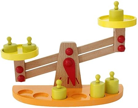 ibasenice Balance Scale Toy for Kids 12.79 Inch Educational Math Learning Tool Creative Assembly Enhances Hand-Eye Coordination and Cognitive Skills