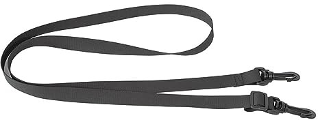 Arnés de nailon elástico, 150 cm correa de hombro ajustable en calidad premium, correa para hombro con extremos metálicos, arnés portátil para viajes al aire libre, senderismo mochila, correa negra
