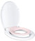 TODOT Familien-WC-Sitz, Toilettensitz mit magnetischem Kindersitz, Absenkautomatik und verstellbarem Scharnier, WC-Sitz aus Polyethylen für Erwachsene und Kinder, Rosa