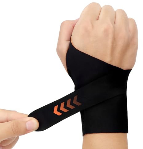 OWill Handgelenk Bandagen, Elastische Handgelenkstütze mit Riemen, Verstellbare Handgelenkbandage, Handbandage Handgelenk Lindert Handgelenkschmerzen Bei Sehnenscheidenentzündungen(Rechts)
