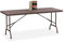 Relaxdays Gartentisch klappbar, HBT: 72 x 180 x 74 cm, Kunststoff, Stahl, wetterfest, 8 Personen, Campingtisch, braun