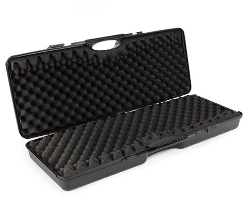 Wiltec Waffenkoffer 88 x 34 x 13,5 cm für Langwaffen, Gewehrkoffer mit Rasterschaumstoff für sicheren Transport, Langwaffenkoffer mit hoher Traglast und Tragegriff
