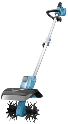 Akku-Bodenhacke und Kultivator, Akku Gartenfräse für Maki-t Akku 18V, Motorhacke mit 20cm Arbeitsbreite,15 cm Arbeitstiefe, Akku Bodenhacke für Bodenbearbeitung (Akku Nicht Enthält)