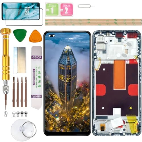Gadget trupper (inget fingeravtryck) LCD-skärm montering för OPPO RENO4 5G (Reno 4 5G) CPH2091 skärmersättningskit