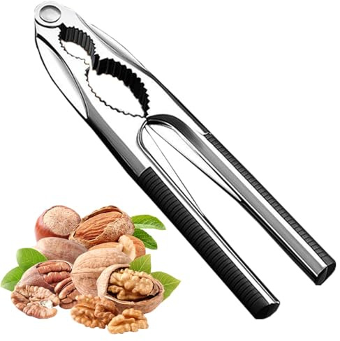 Nut Crackers, Nutcracker with Non-Slip Handle, Heavy Duty Walnut Cracker Tool - Metal Nut Cracker Tool for All Sorts of Nuts, Kitchen Plier Cutter Tool