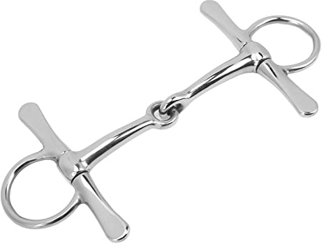 WAHEWUD Filetto per guancia Completo per Cavallo, Rullo per Bocca in Acciaio Inossidabile da 125 mm