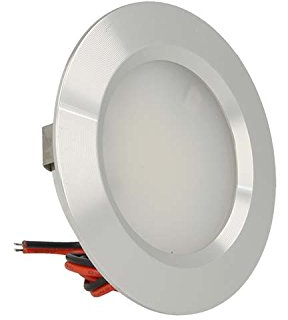 Mini spot LED encastrable rond, 3 W, AC/DC 12 V, DC 24 V, trou 50 mm, en aluminium satiné Bianco Neutro
