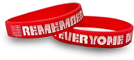 VetFriends.com Remember Everyone Deployed RED Silicone Bracelet Until They All Come Home (Qty 2)