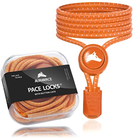 ALPHAPACE PACE LOCKS Button Lock Cordones elásticos, cordones de zapatos sin nudo, cordones de cierre rápido para deporte, para jóvenes y mayores, 120cm