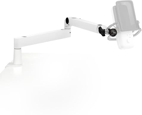 Elgato Wave Mic Arm LP White - Premium Low Profile Mikrofonarm für einen sauberen Arbeitsplatz, Tischklemme, vielseitig, voll einstellbar, ideal für Podcast, Streaming, Gaming, Home Office