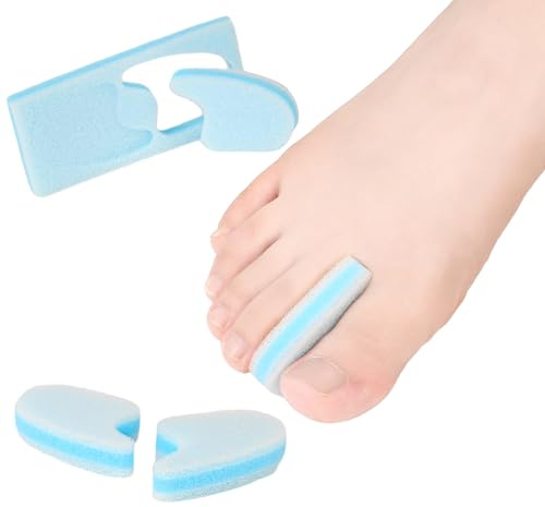 Toe Separator,Bunion Corrector & DYKOOK 6 Pieces Foam Toe Separators for Women,Sponge Bunion Pads for Curled Toes and Overlapping Toes,Toe Spacers for Corn and Hammer Toe Relief