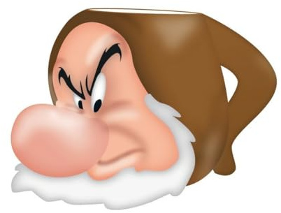 Disney Tasse en forme de grincheux Blanche-Neige 450 ml