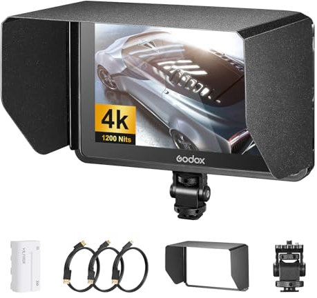 GODOX GM7S Monitor 1920x1200IPS DSLR Camera Field Monitor, 7 Inch Monitor with Sun Visor, GODOX Monitor GM 7S