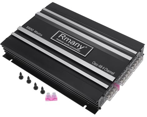 TUCKBOLD Car 12V 4 Channel Car Amplifier Stereo Audio 5800W Compatible | 4 Channel Car Amplifier Black 1 Pcs